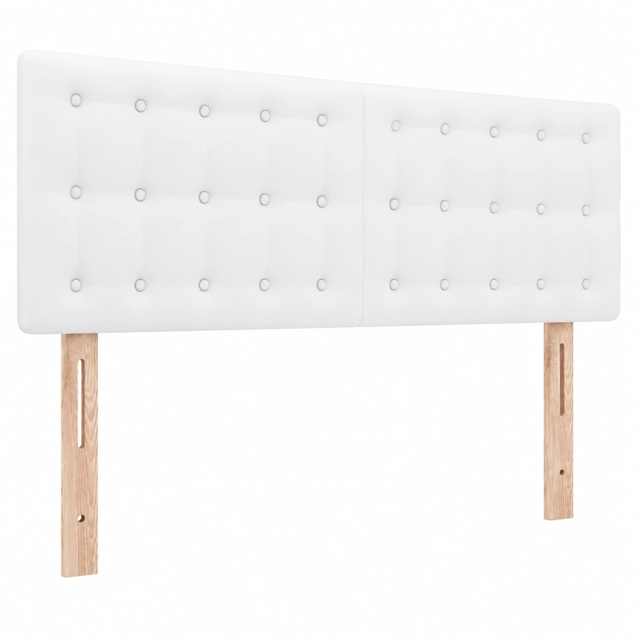 LED-Beleuchtetes Kunstleder-Kopfteil für Schlafzimmerbett, Weiß, 144x5x78/88 cm