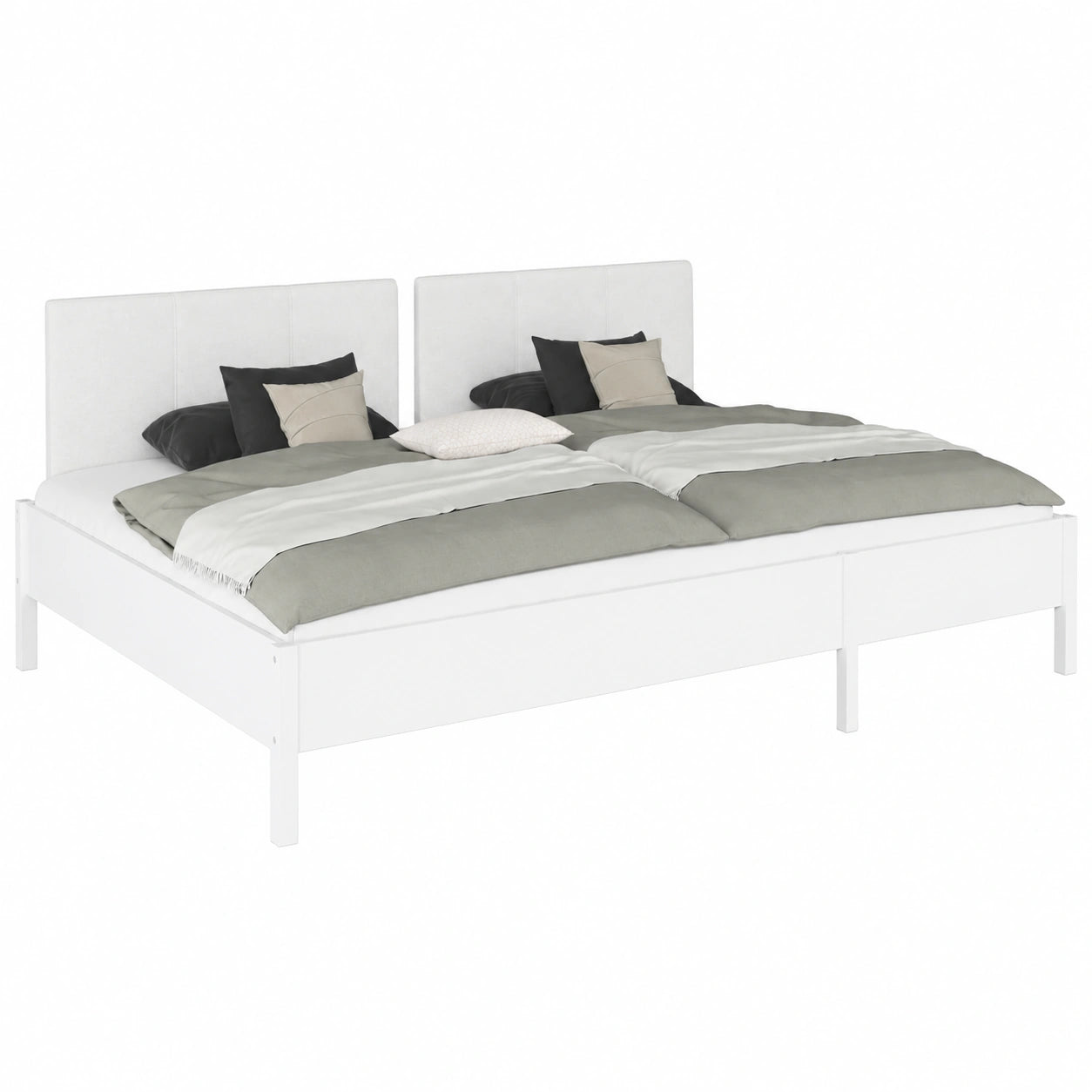 Rauch Möbel Familienbett Mare 270x200 cm mit Polsterkopfteil, Weiß