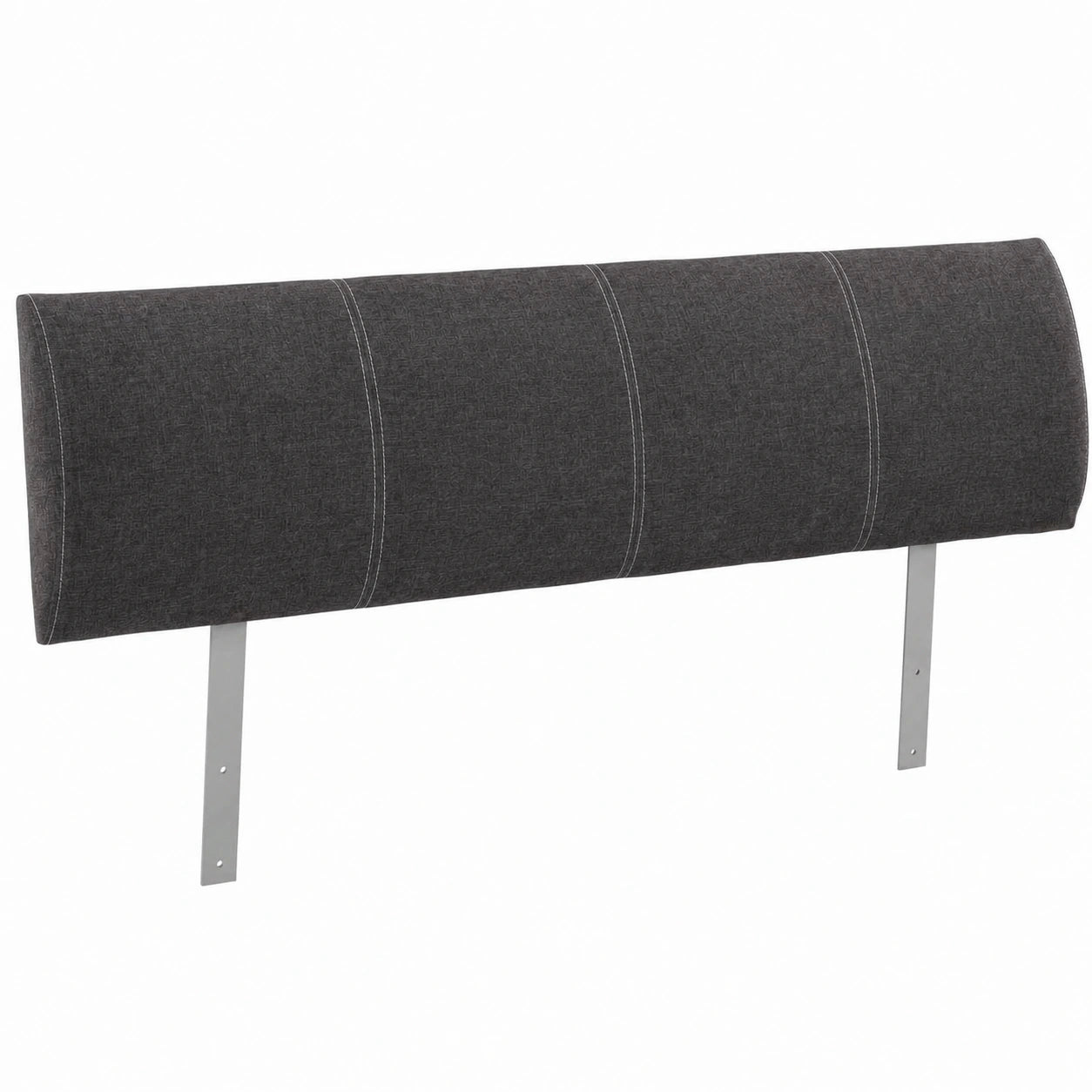 Polster-Kopfteil für Bettrahmen, 140 cm breit, Anthrazit, Webstoff