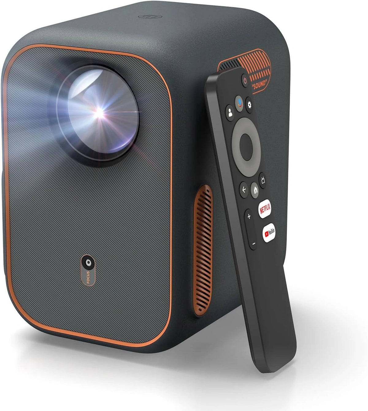 Projektor WEMAX TV 1080P, Wi-Fi, kolor szary