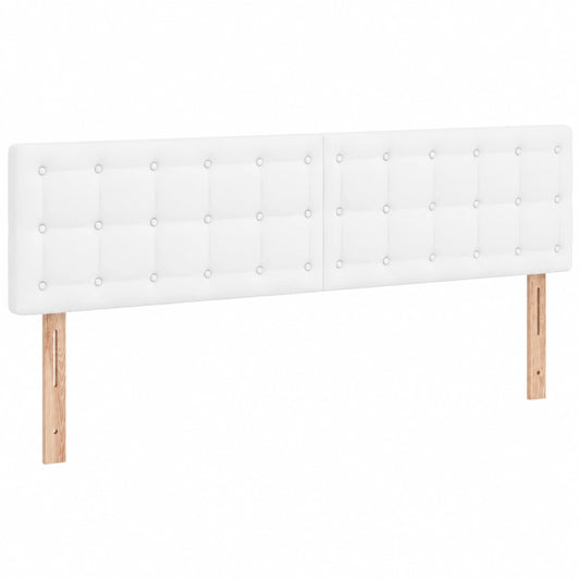 Weißes Kunstleder Kopfteil für Betten 160x5x78/88 cm