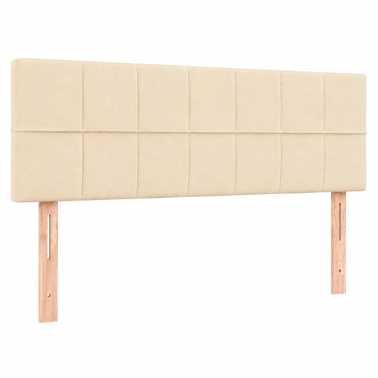 Verstellbares vidaXL Polster-Kopfteil mit Holzbeinen, Creme, 144x5x78/88 cm