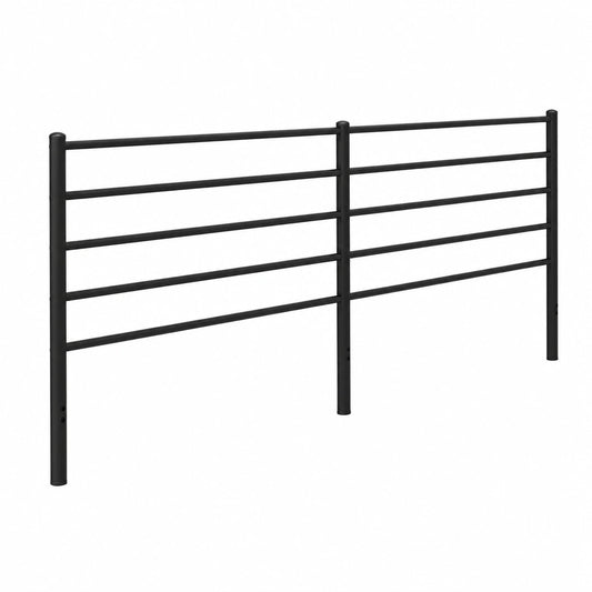 Stilvolles Metall-Kopfteil für Doppelbett, 193 cm, Schwarz