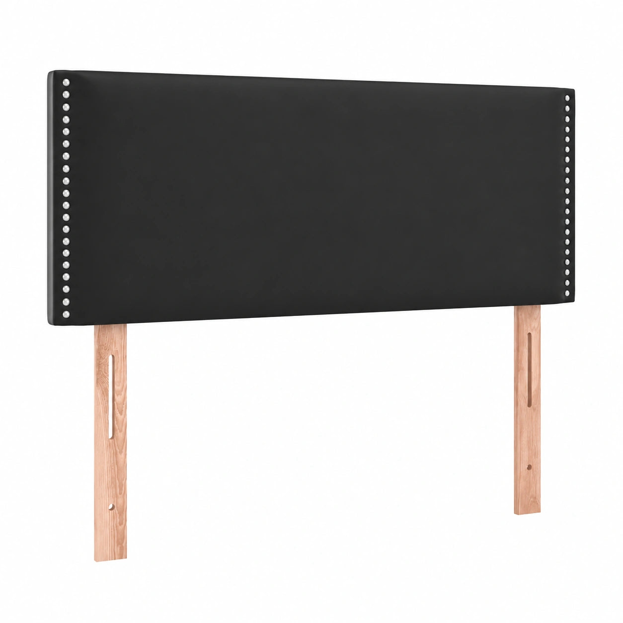 Schwarzes Kunstleder Kopfteil für Schlafzimmer 100x5x78/88cm
