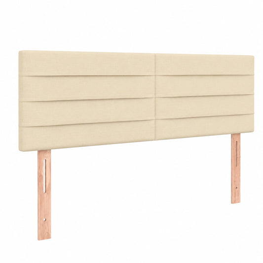 Verstellbares vidaXL Polsterkopfteil mit Holzbeinen, Creme, 144x5x78/88cm