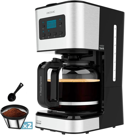 Ekspres do kawy Cecotec, 980 W, 1,5 l, kolor czarny i szary