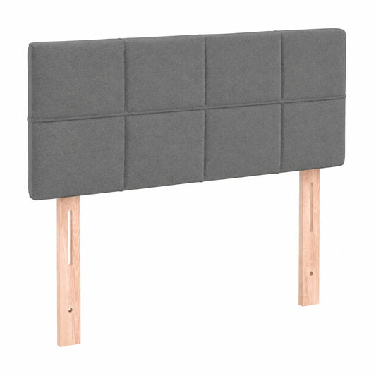Polster-Kopfteil mit Holzbeinen, höhenverstellbar, dunkelgrau, 90x5x78/88cm