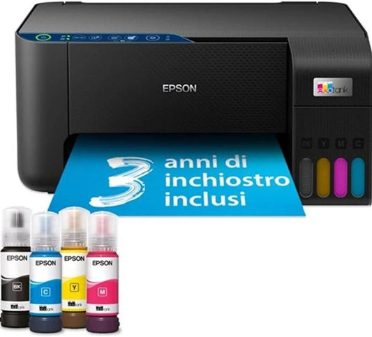 Drukarka Epson EcoTank ET-2861, do drukowania dokumentów, kolor czarny i szary