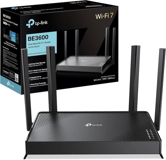 Router TP-Link BE220 BE 3600Mbps, kolor szary i czarny
