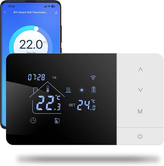 Termostat Termostat WiFi, Wi-Fi, kolor czarny