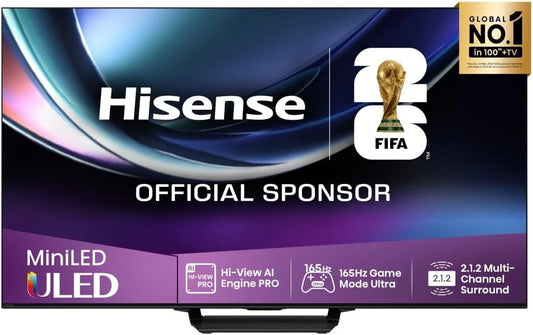 Urządzenie użytkowe Hisense 85U7Q, kolor niebieski i czarny