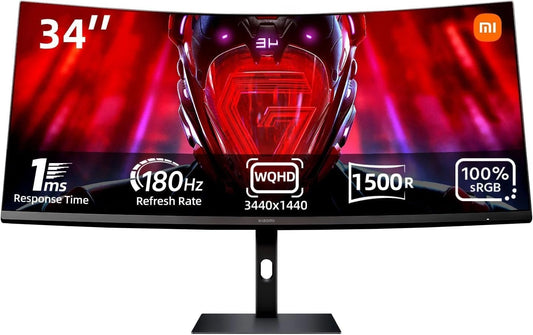 Monitor Xiaomi G34WQi, kolor czerwony