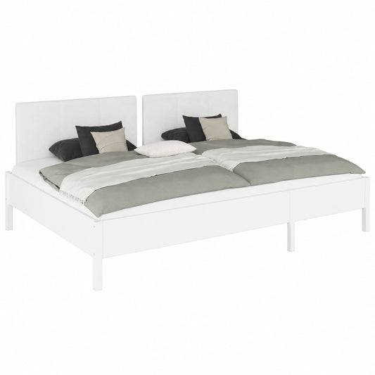 Rauch Möbel Familienbett Mare 270x200 cm mit Polsterkopfteil, Weiß