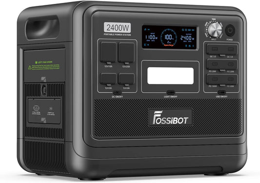 Stacja zasilania FOSSiBOT-Polska AC 24, 2400 W, 2048 Wh, kolor szary