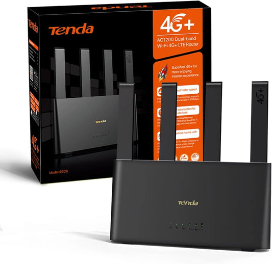 Router Tenda 4G08 AC1200, kolor szary i czarny