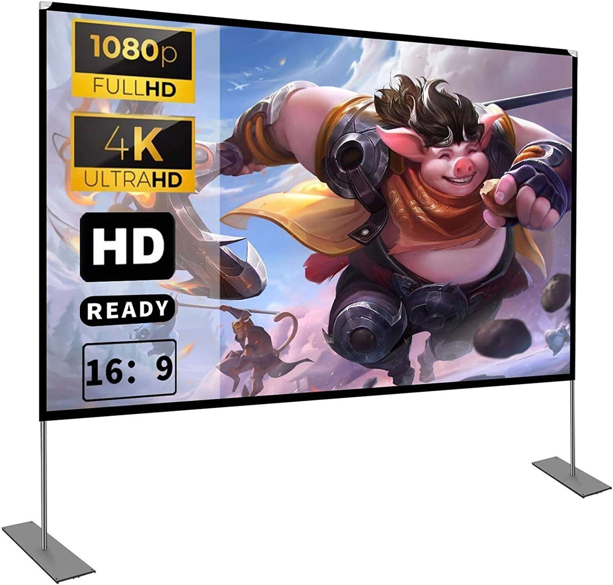 Projektor Ekran HD 16, 100 cali, składany, kolor szary