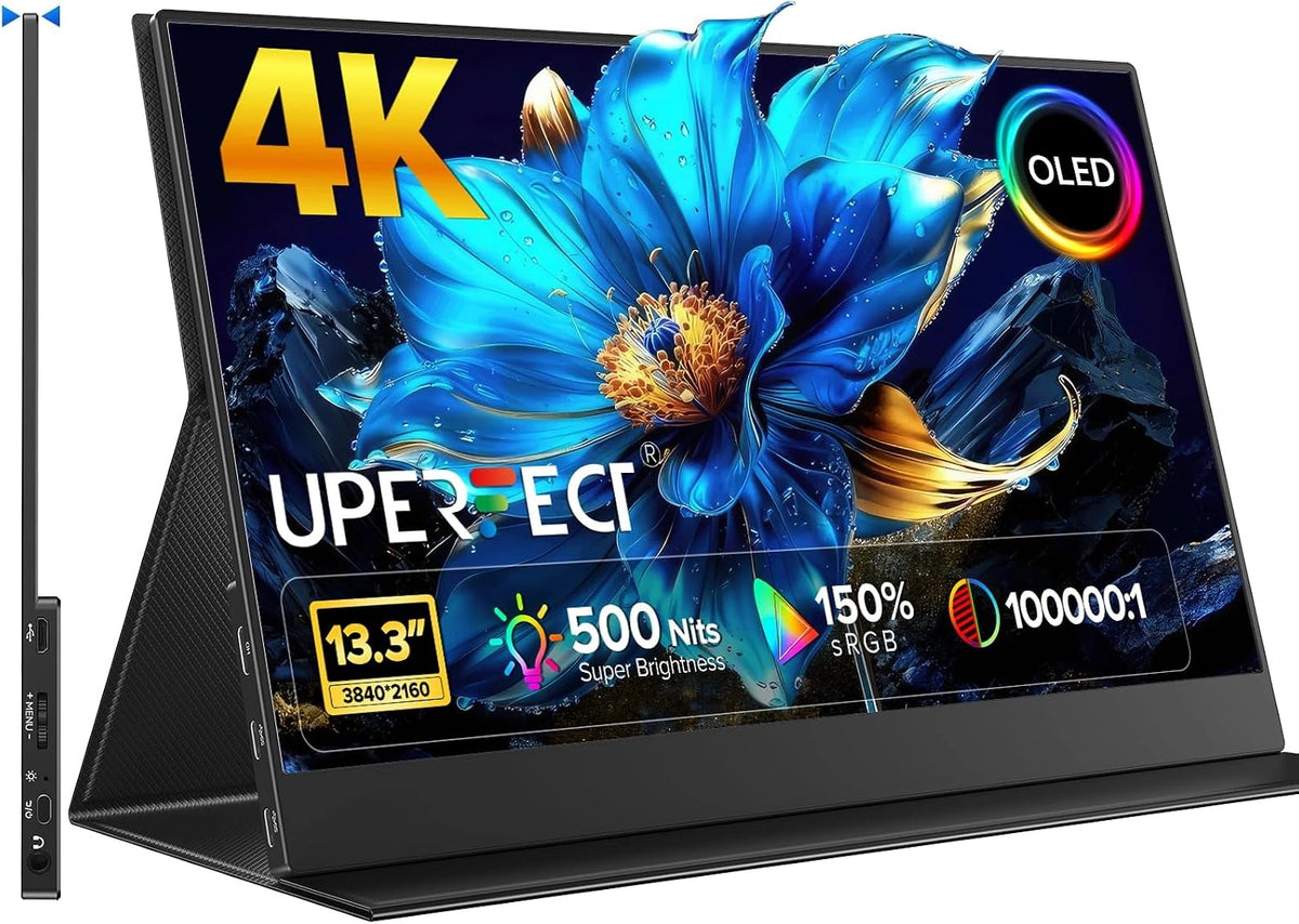 Monitor UPERFECT OLED 13, kolor czarny i niebieski