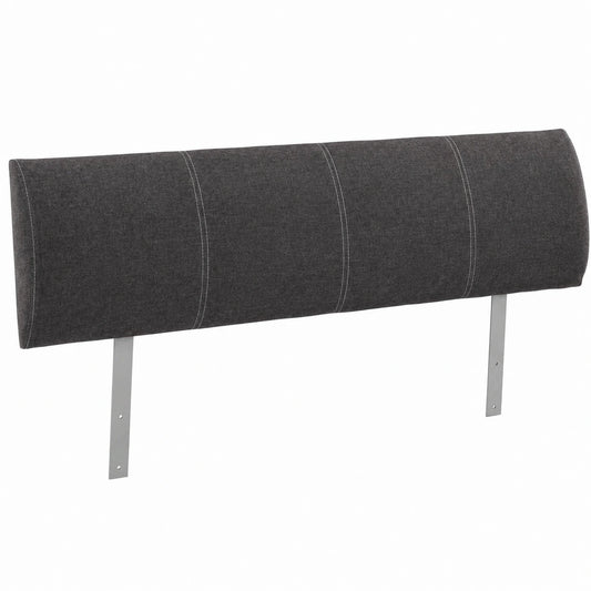 Polster-Kopfteil für Bettrahmen, 140 cm breit, Anthrazit, Webstoff