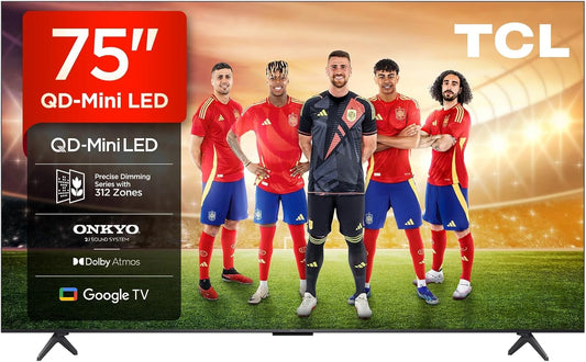 Telewizor TCL 75Q6C, kolor czerwony