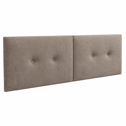 Hochwertiges Kopfteil aus Kunstleder oder Stoff, geteilt, mit Knöpfen, 180 cm, Braun